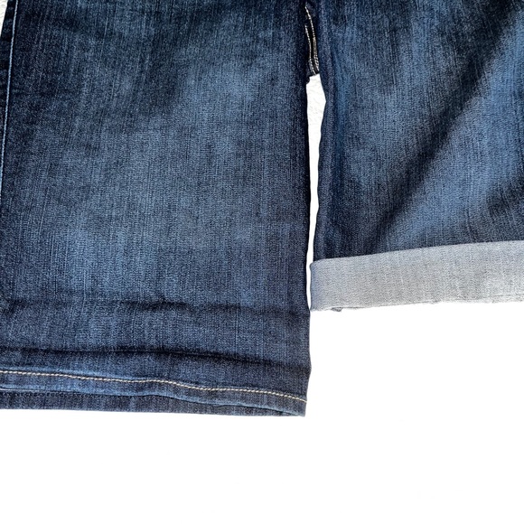 Dark blue Jean shorts with roll up cuff - Picture 2 of 5